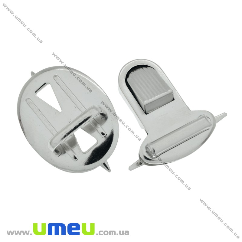 Замок портфельний, 34х27 мм, Темне срібло (BAG-002400)
