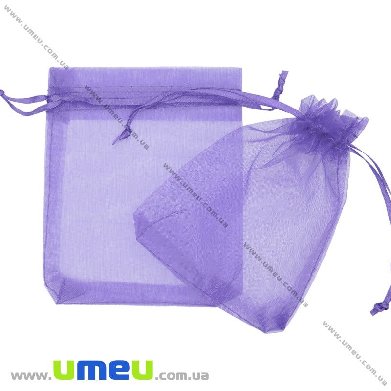 Подарочная упаковка из органзы, 10х12 см, Сиреневая (UPK-009775)