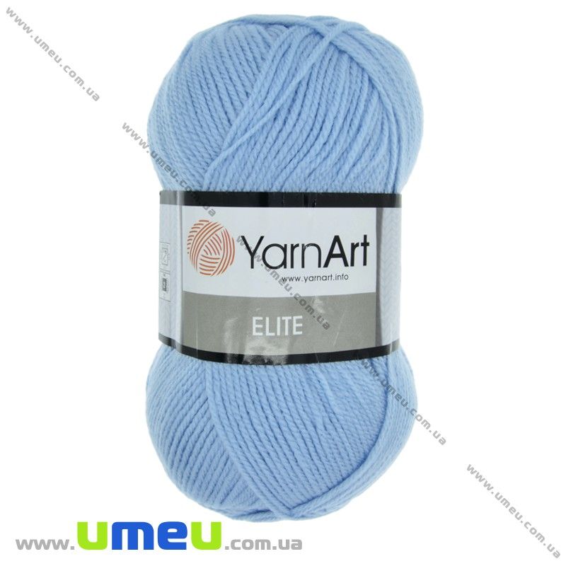 Пряжа YarnArt Elite 100 г, 300 м, Голубая 09 (YAR-023283)