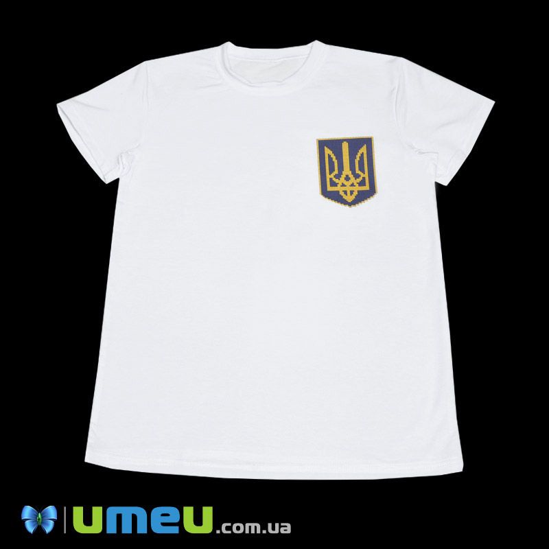 Футболка жіноча з принтом під вишивку Ф109, Розмір L, Біла (UPK-048177)
