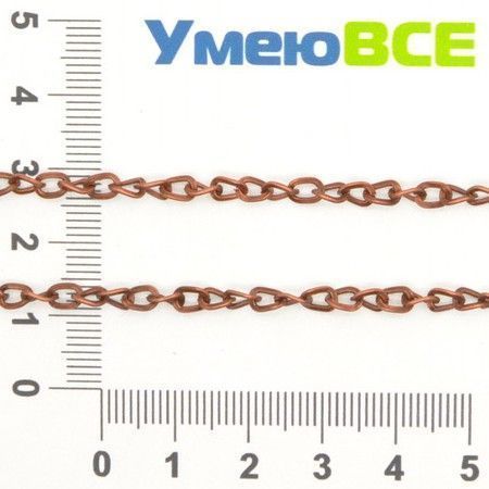 Ланцюг, Мідь, 5х4 мм (ZEP-008371)