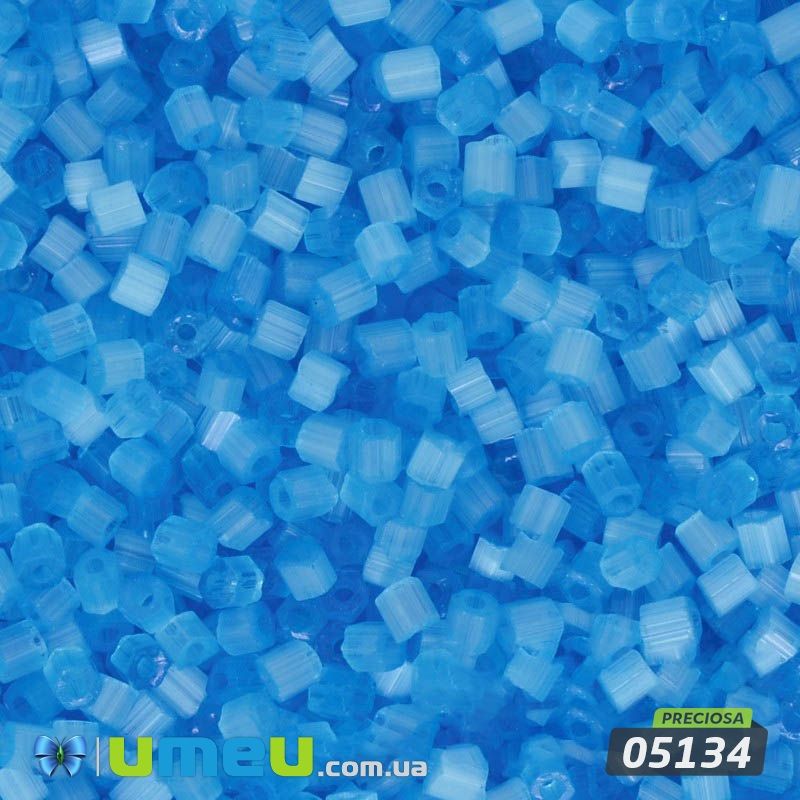 Бісер чеський Сатин 10/0, №05134, Блакитний (BIS-005217)
