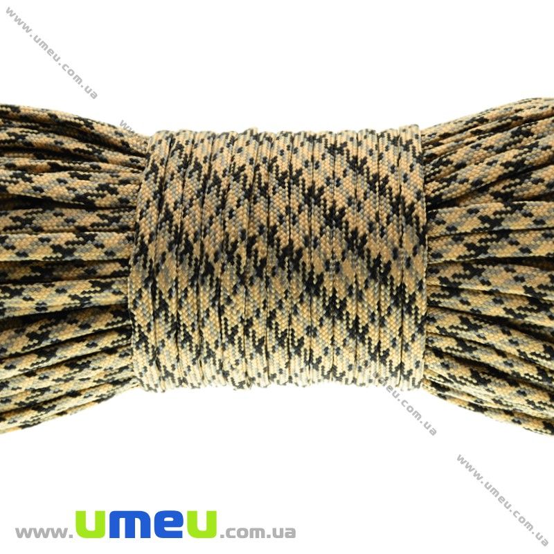 Шнур паракорд семижильный меланж 4 мм, Бежевый (LEN-017835)