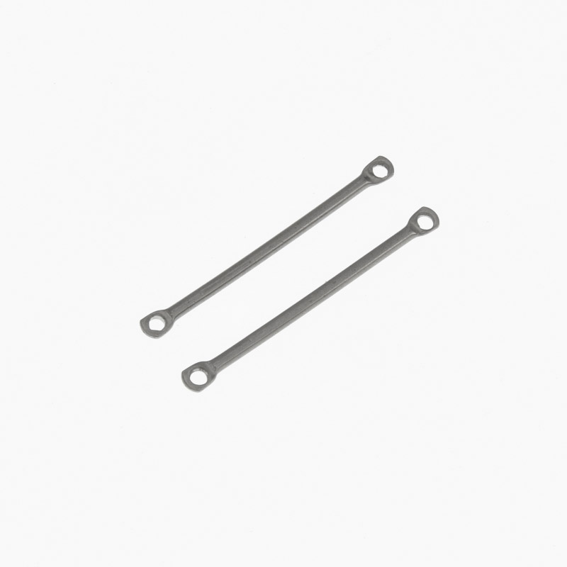 Коннектор из нерж. стали, 25х1,2 мм, Темное серебро (STL-059195)