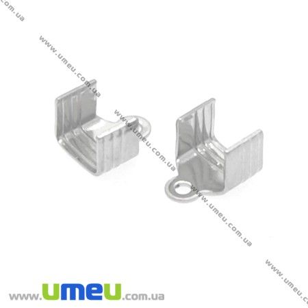 Затиск, 7х9 мм, Темне срібло (ZAG-008444)