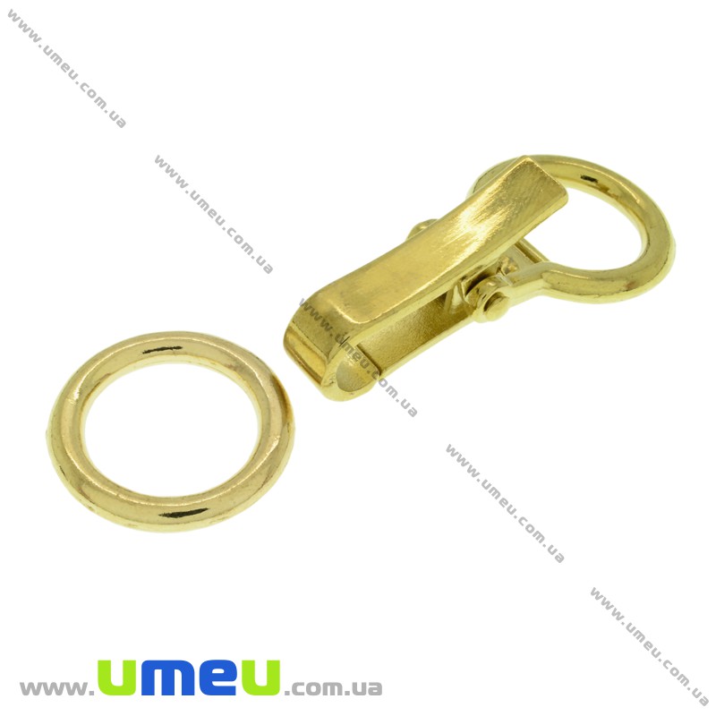 Замок металевий з кільцями, 60х23 мм, Золото (SEW-023986)