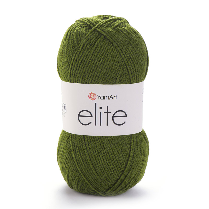 Пряжа YarnArt Elite 100 г, 300 м, Оливкова 39 (YAR-023287)