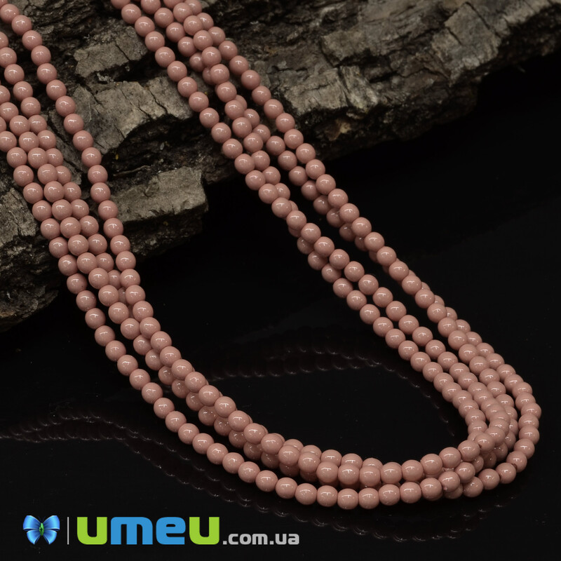 Намистини чеське скло Preciosa Перли 3 мм Ceramic Salmon Rose, Коралові (BUS-042304)
