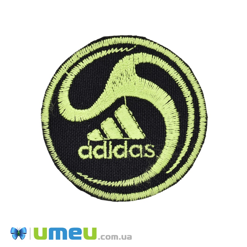 Термоаплікація Adidas, 5 см, Салатова (APL-038228)