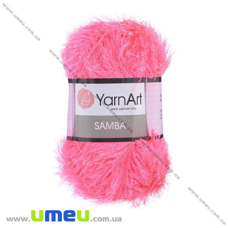 Пряжа YarnArt Samba 100 г, 150 м, Рожева яскрава 08 (YAR-025486)