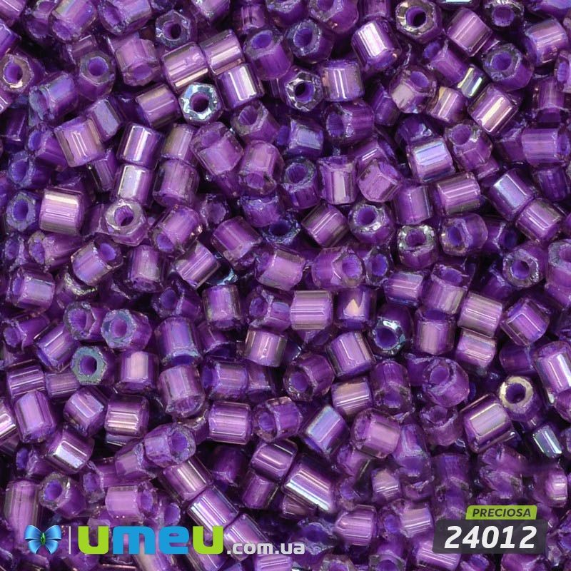 Бісер чеський Рубка 10/0, №24012, Фіолетовий райдужний (BIS-024316)