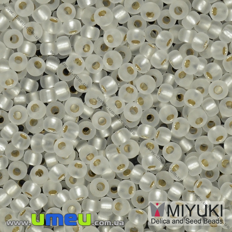 Бісер японський Miyuki круглий RR 11/0 №1901, Сріблястий (BIS-036657)