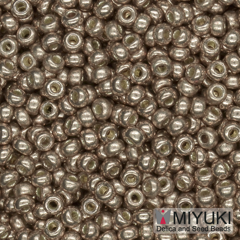 Бісер японський Miyuki круглий RR 11/0 №5104 Duracoat Galvanized, Какао (BIS-045720)