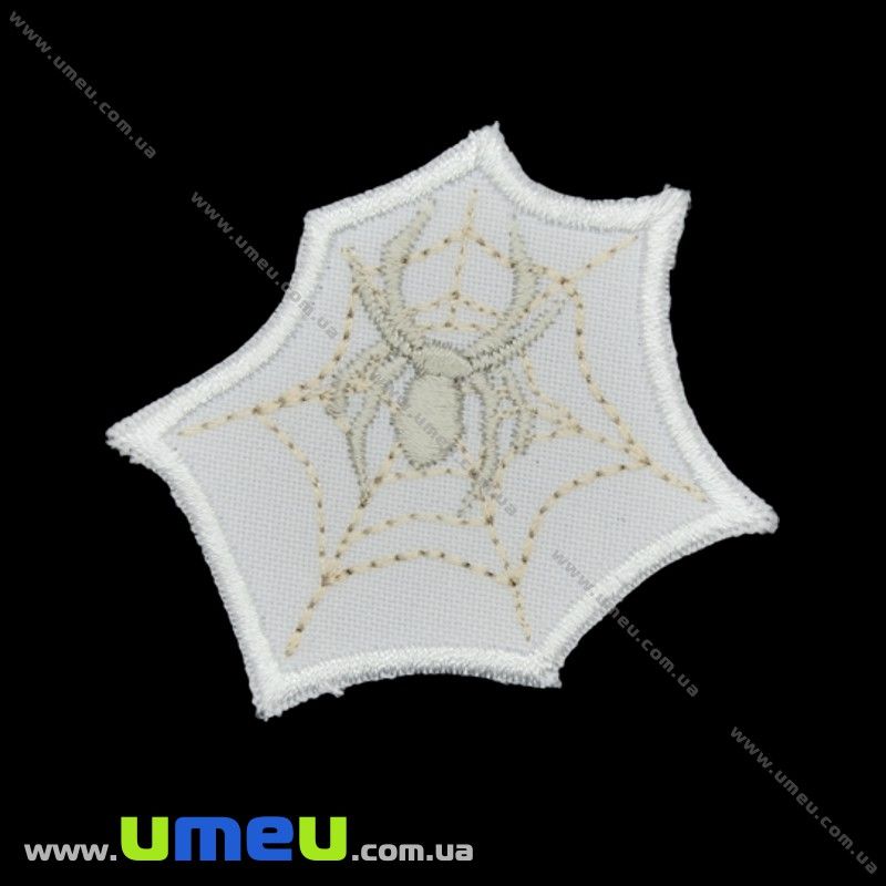 Термоаплікація Павук, 6х4,5 см, Біла (APL-024719)