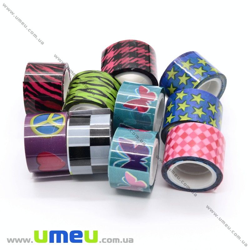 Декоративний скотч, Мікс, 12 мм (DIF-022522)