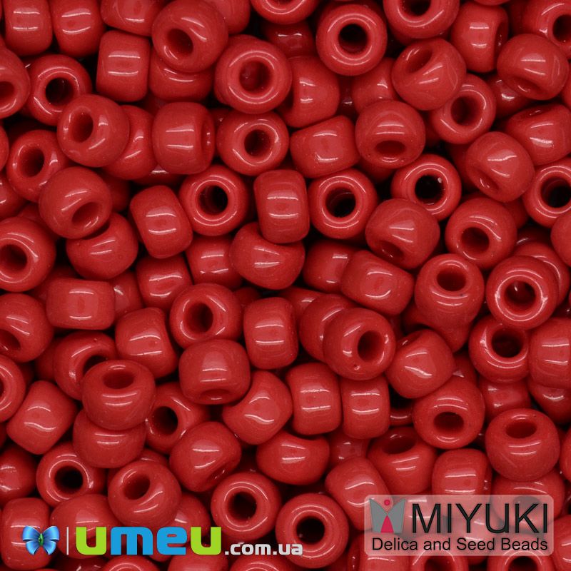 Бісер японський Miyuki круглий RR 6/0 №408, Червоний (BIS-046018)
