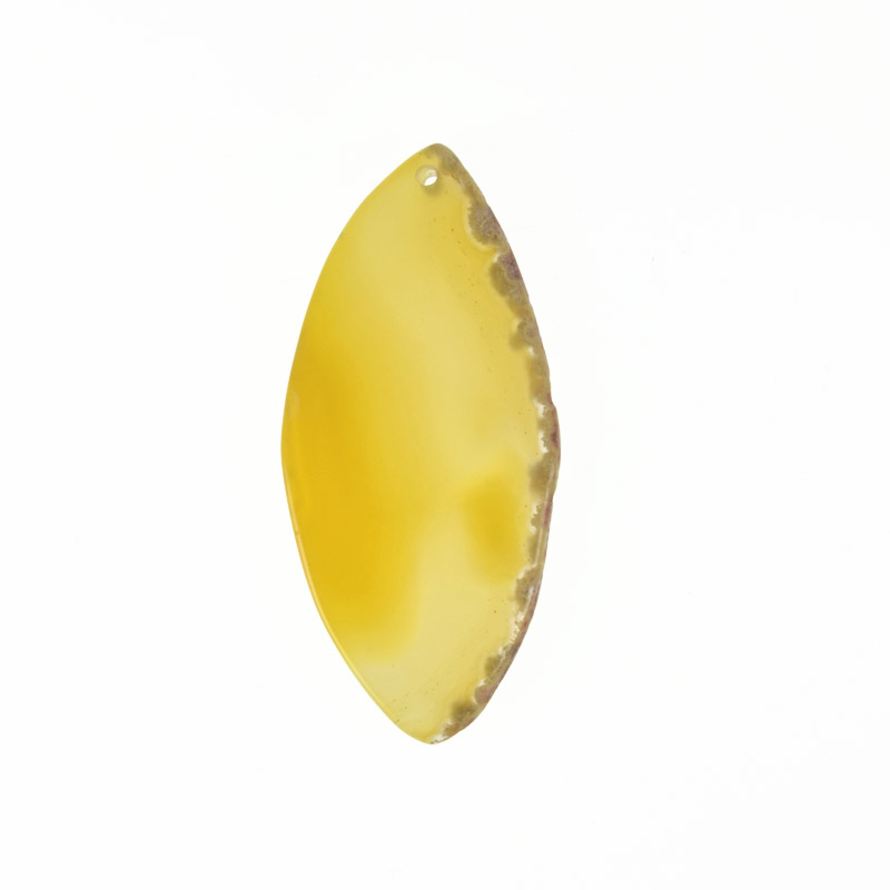 Срез Агата, Желтый, 59х28 мм (POD-022107)