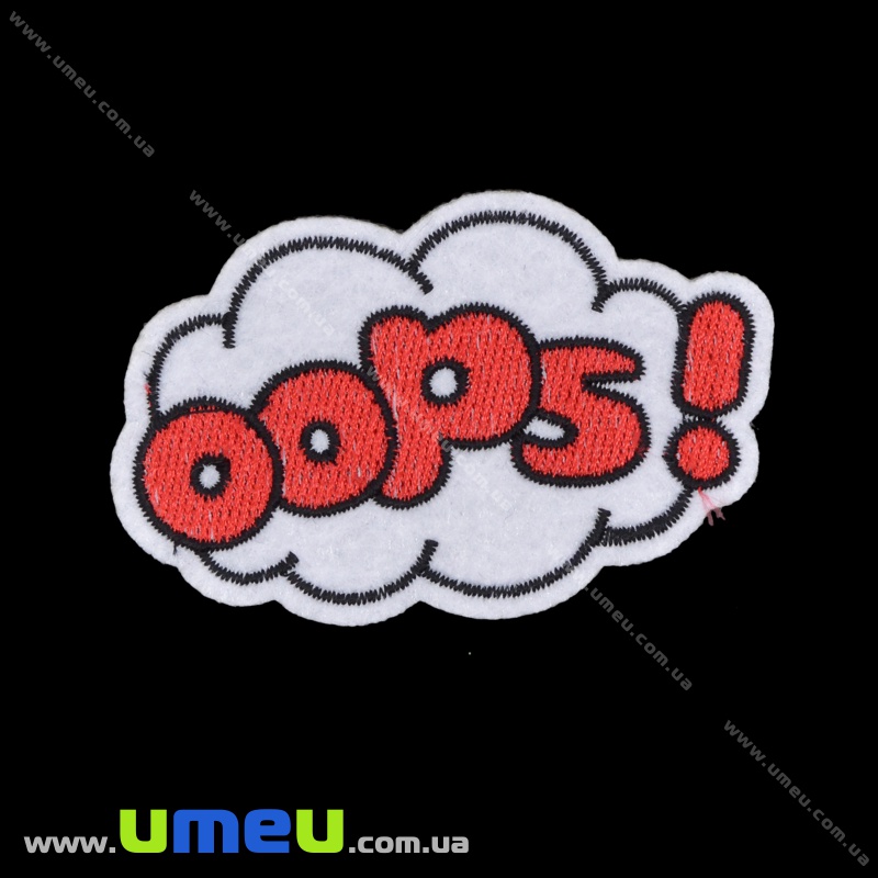 Термоаплікація Oops, 8,5х5 см (APL-035234)
