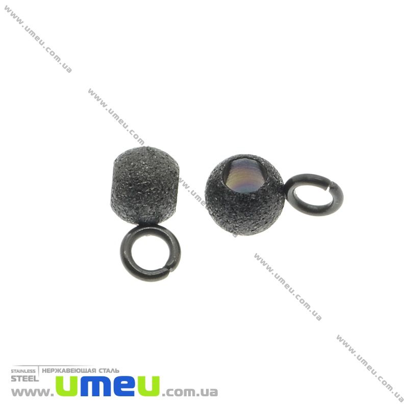Бейл з нержавіючої сталі, 7х3х4 мм, Чорний (STL-037237)