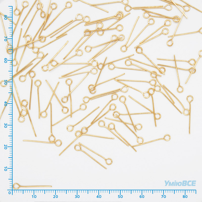 Булавки з нерж. сталі, 18 мм, Золото (STL-056687)