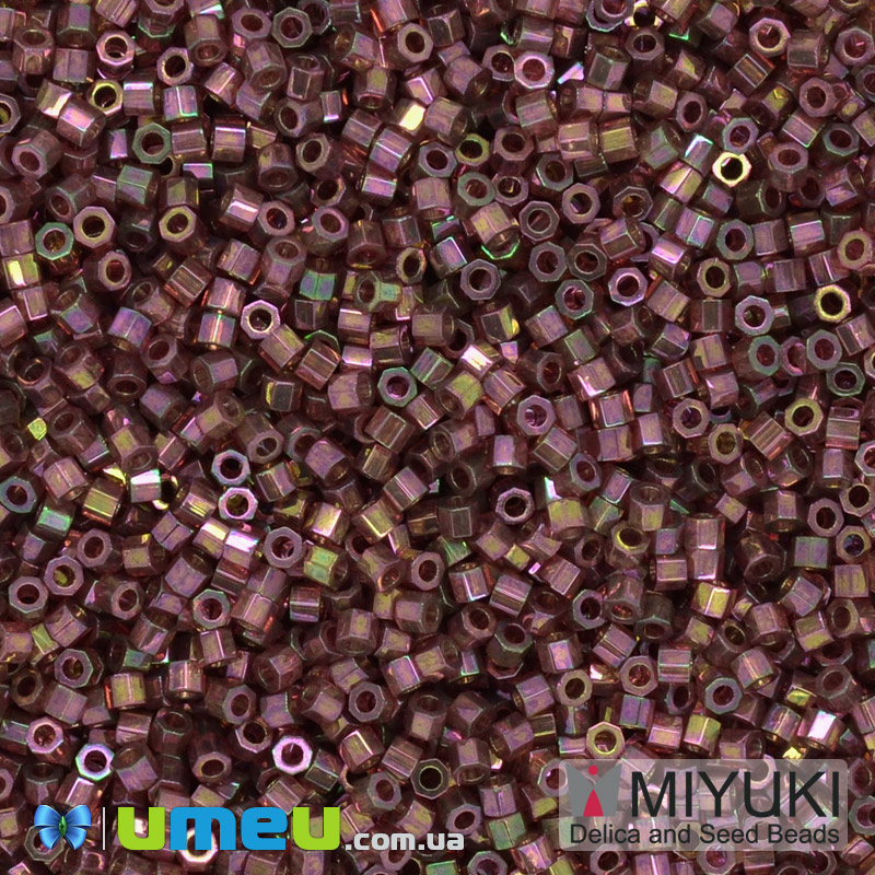 Бісер японський Miyuki Delica Cut 11/0 DBC0103, Бордовий АВ (BIS-040085)