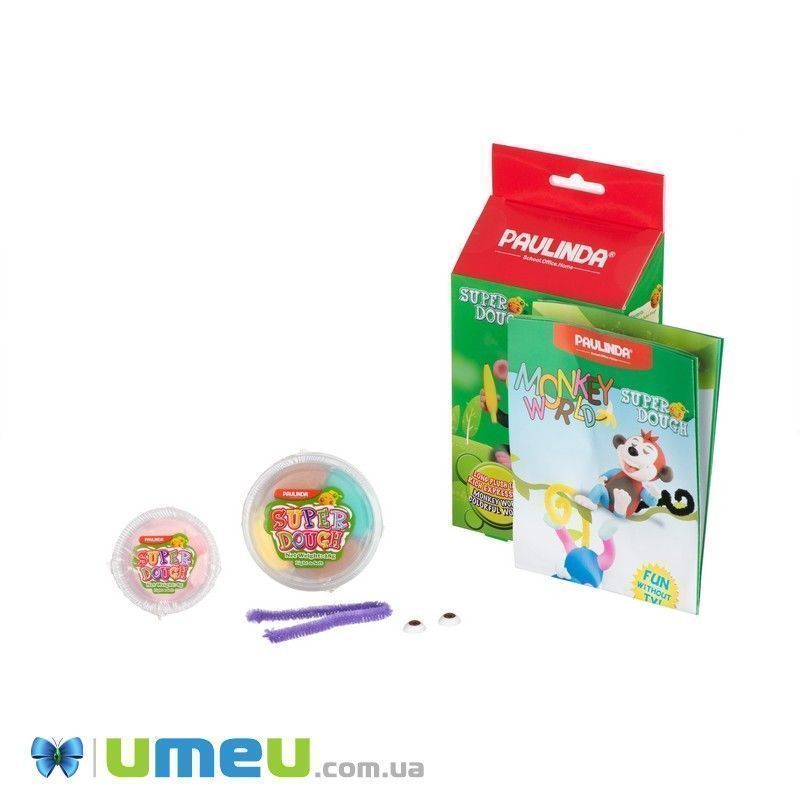 Маса для ліплення Paulinda Super Dough Monkey World мавпа з очима (DIF-043530)