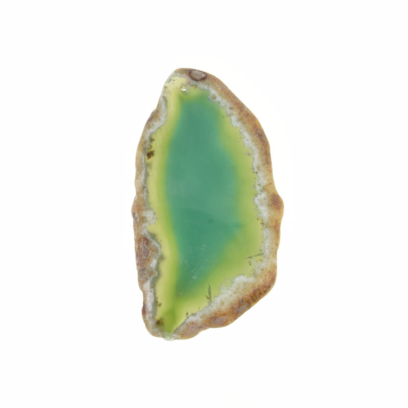 Зріз Агата, Зелений, 77х43 мм (POD-009234)