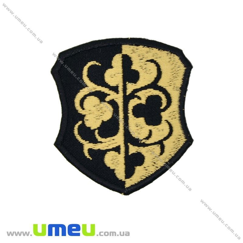 Термоаплікація Шеврон чорний, 6х5 см (APL-029971)