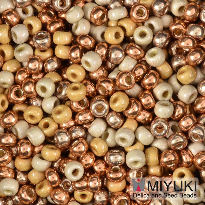 Бісер японський Miyuki круглий RR 8/0 №mix104, Помаранчевий (BIS-053190)