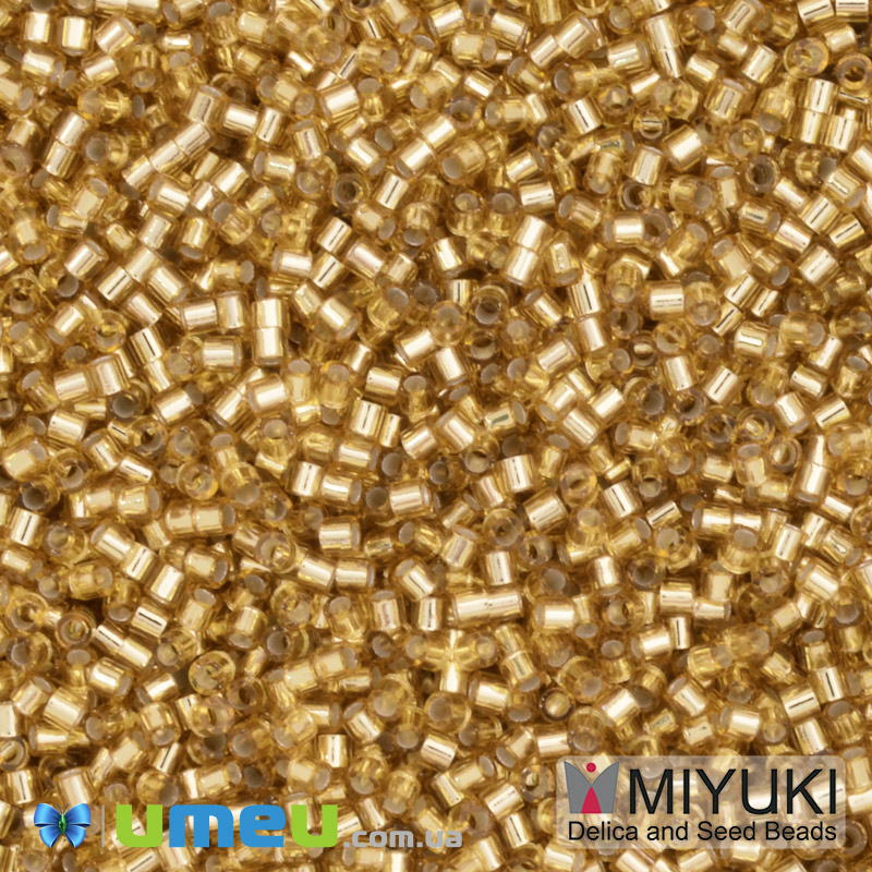 Бисер японский Miyuki Delica 15/0 DBS42, Золотистый (BIS-049713)