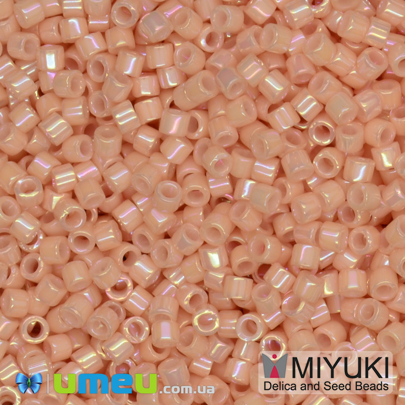 Бісер японський Miyuki Delica 11/0 DB207, Персиковий (BIS-045206)