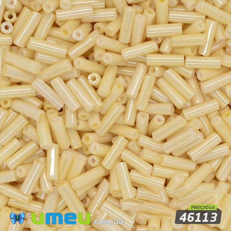 Бісер чеський Стеклярус 3, №46113, Молочний перламутровий, 7 мм (BIS-010156)