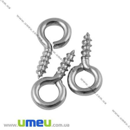 Гвинтові штифти, Темне срібло, 10х4 мм (PIN-008395)