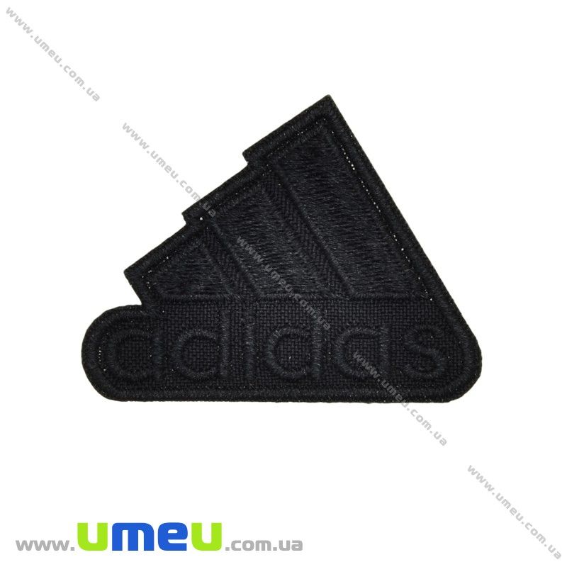 Термоаплікація Adidas, 5,5х4,5 см, Чорна (APL-027698)
