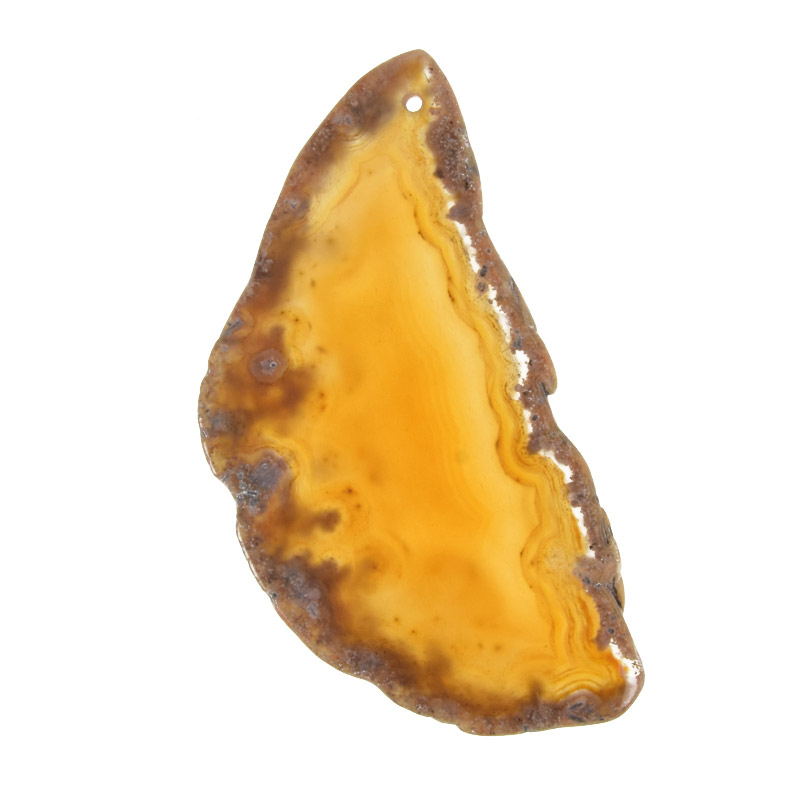 Зріз Агата, Коричневий, 73х37 мм (POD-014411)