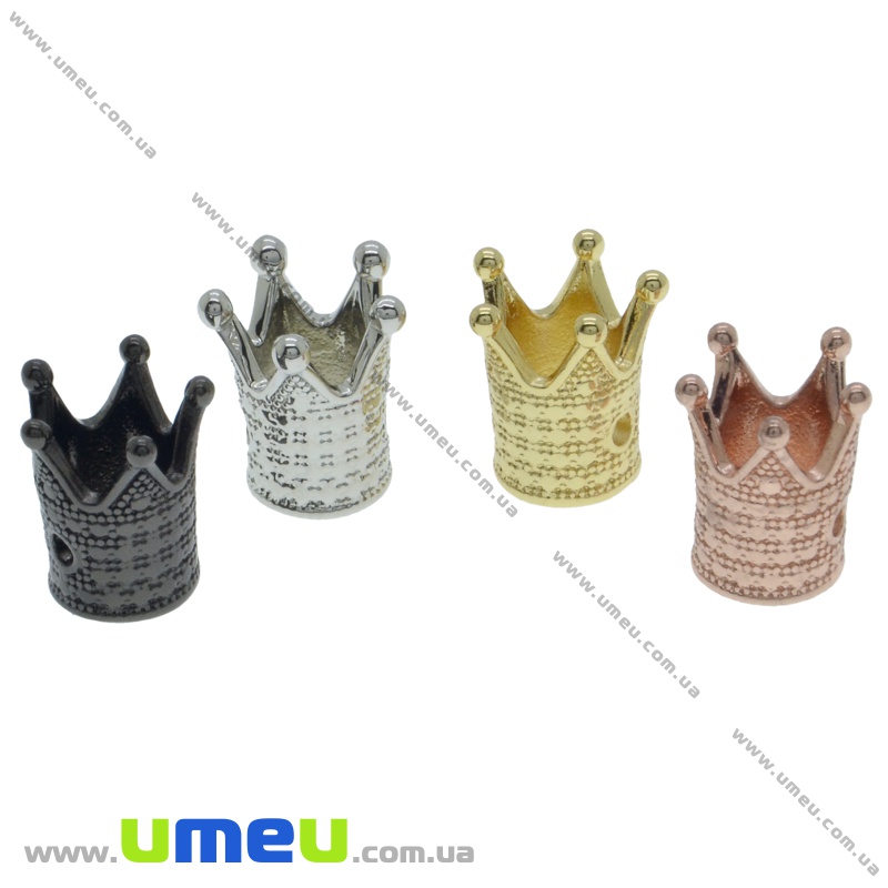 Намистина мет. Корона 12х10 мм, Темне срібло (BUS-035064)