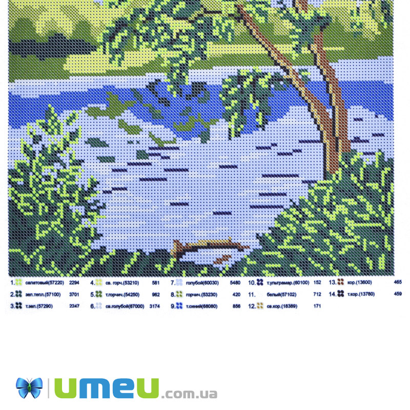 Схема для выш. бісером, Юма, Біля річки, 38х28 см (UPK-048434)