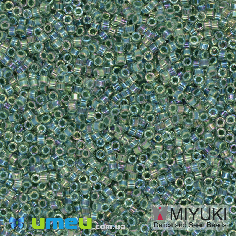 Бісер японський Miyuki Delica 11/0 DB060, Зелений (BIS-040580)