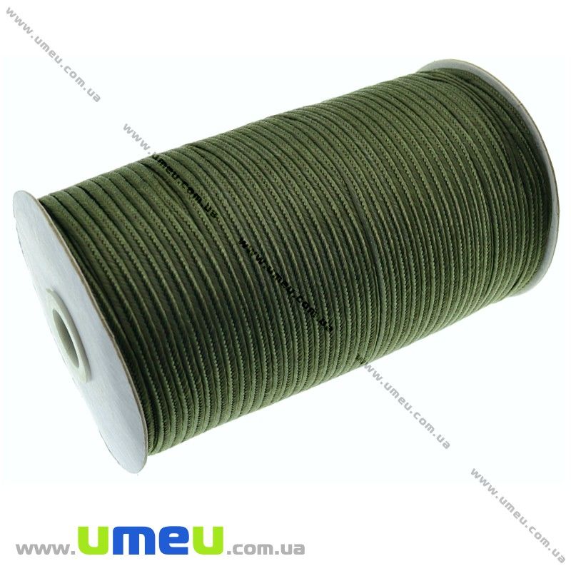 Сутажный шнур, 4 мм, Хаки (LEN-011653)