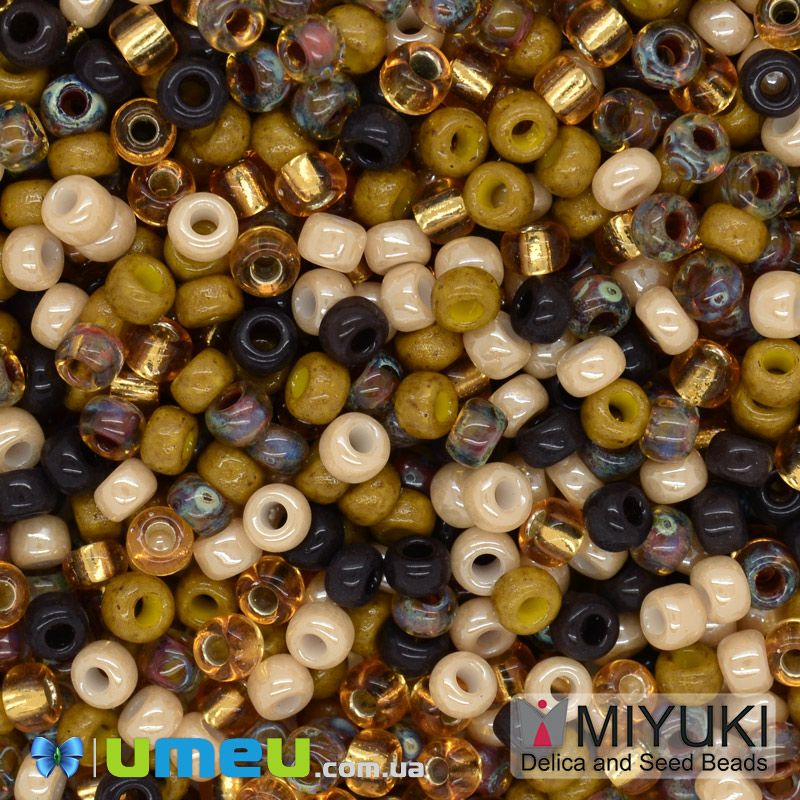 Бісер японський Miyuki круглий RR 8/0 №mix91, Бежевий (BIS-045928)