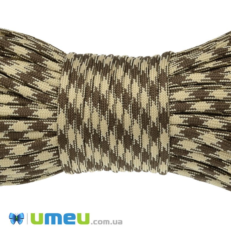 Шнур паракорд семіжільний меланж 4 мм, Бежевий (LEN-047065)
