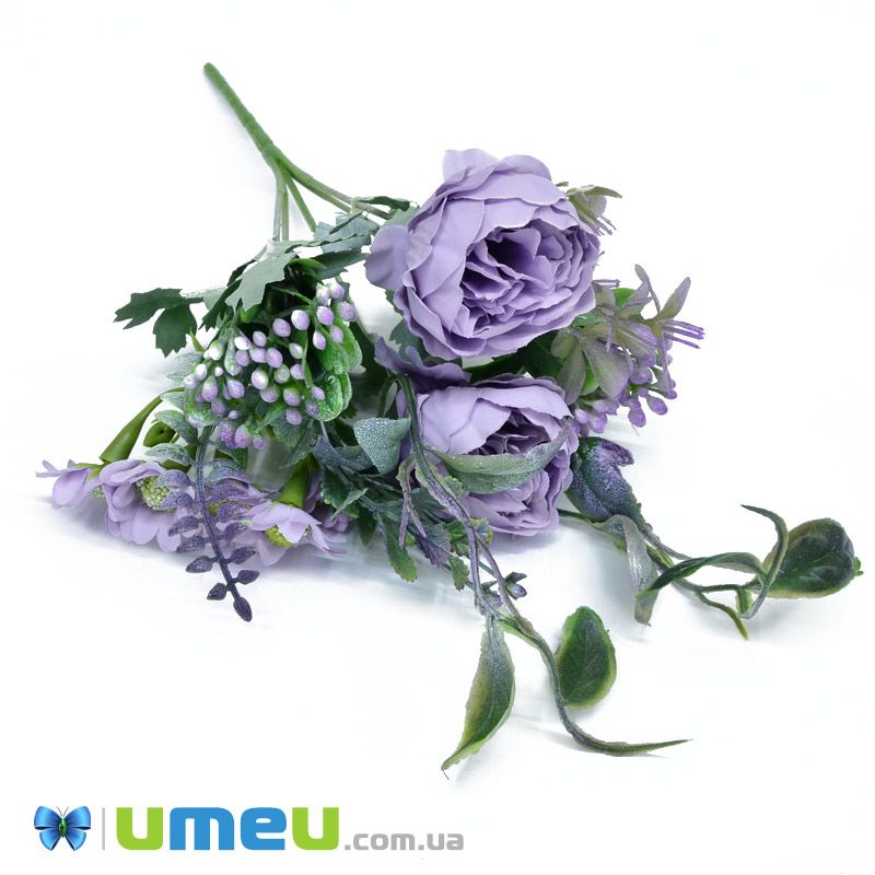 Букет пионов с ромашками, 28 см, Сиреневый (DIF-045857)