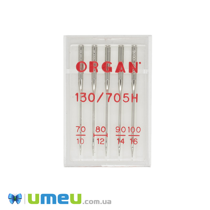 Голки ORGAN UNIVERSAL №70-100 для побутових швейних машин, 5 шт (SEW-043741)