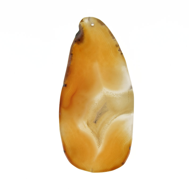 Зріз Агата, Коричневий, 97х46 мм (POD-014446)