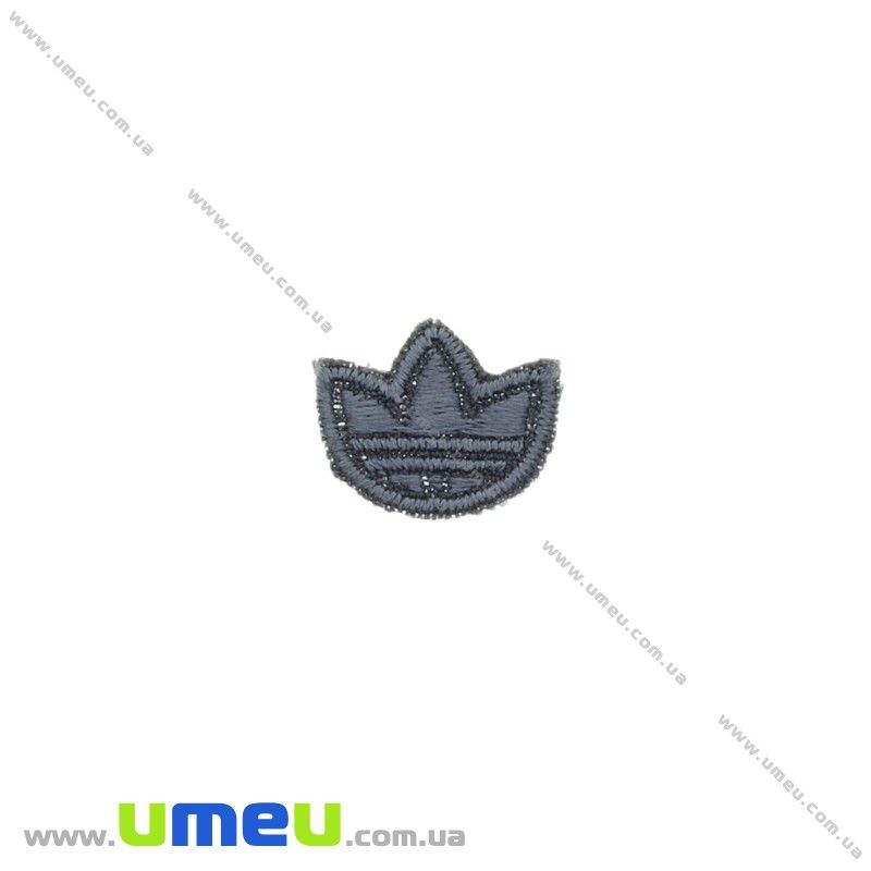 Термоаплікація Adidas, 2х1,5 см, Сіра (APL-024771)