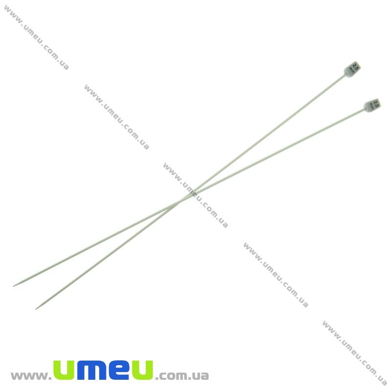 Спиці прямі тефлонові з заглушкою, 2,5 мм, 35 см (YAR-024566)