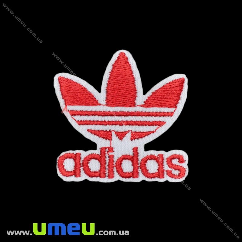 Термоаппликация Adidas, 4х4 см, Красная (APL-016386)