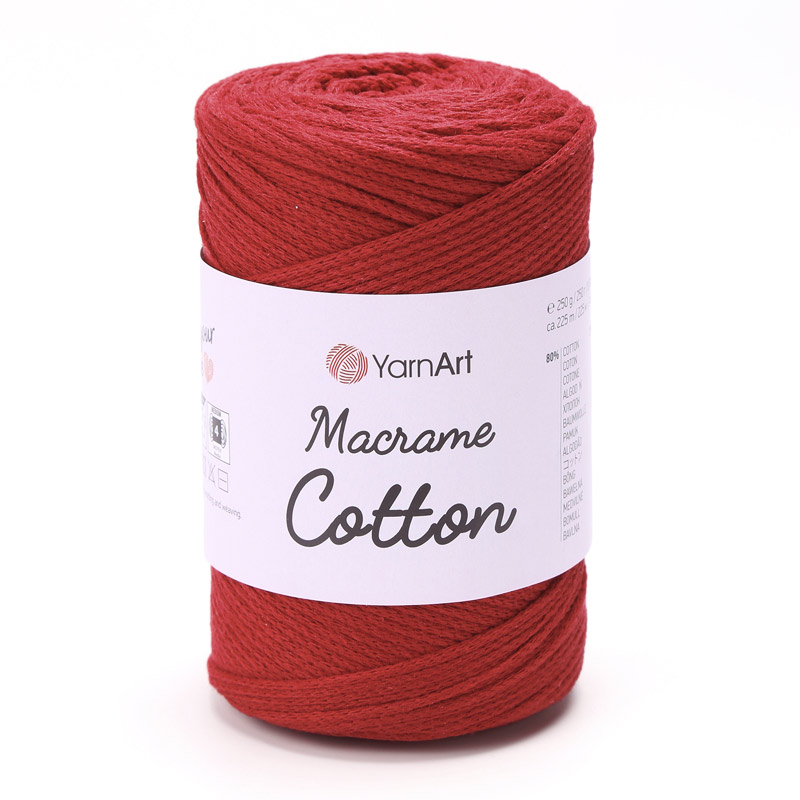 Пряжа YarnArt Macrame Cotton 250 г, 225 м, Червона 773 (YAR-063075)