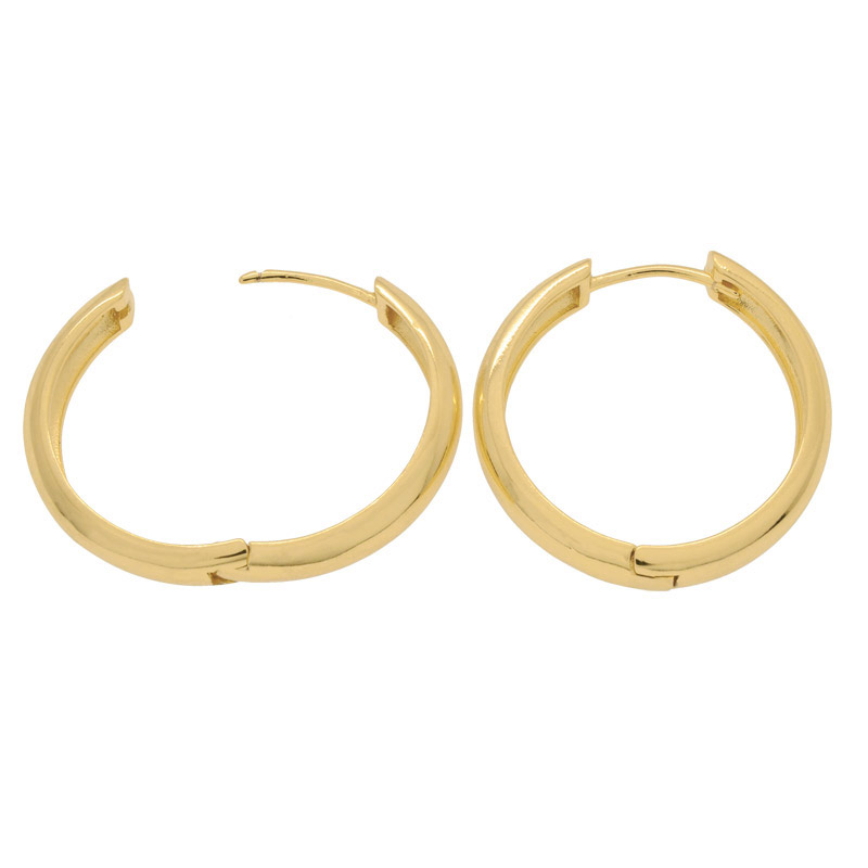 Сережки-кільця Huggie Позолота 18 kt, 30х29х5 мм (OSN-053105)