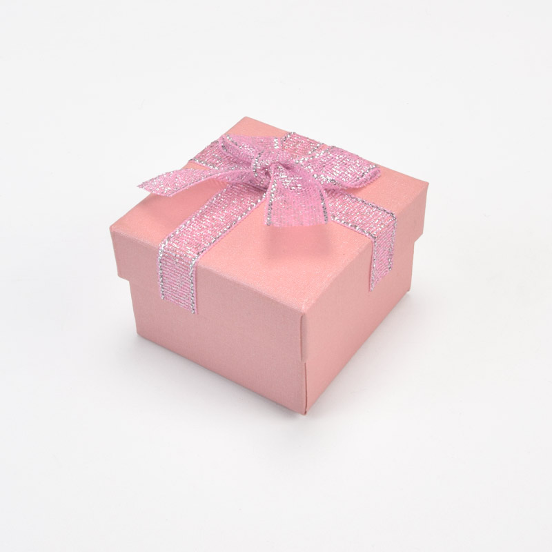 Подарункова коробочка Квадратна, 5х5х3,5 см, Рожева (UPK-035940)